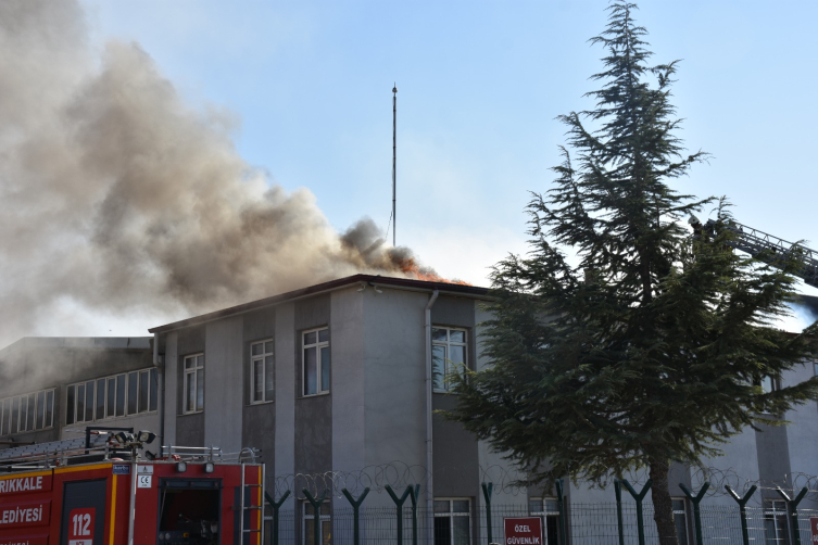 Kırıkkale'de savunma sanayi fabrikasında yangın