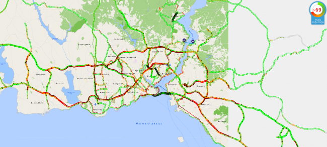 İstanbul'da kısıtlama öncesi trafik yoğunluğu