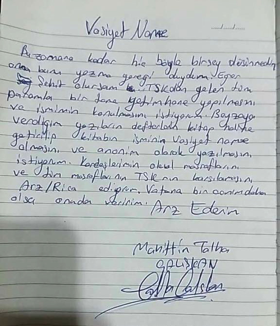 Cumhurbaşkanının talimatıyla şehidin yetimhane vasiyeti yerine getiriliyor