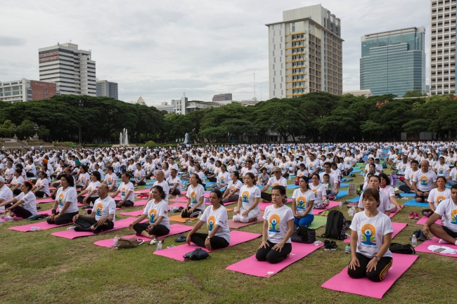 Meditasyon severler etkinliğe akın etti