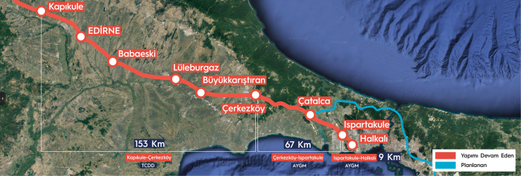 Halkalı-Kapıkule hızlı tren hattında ilk etap 2025'te bitecek