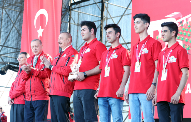 Cumhurbaşkanı Erdoğan ve Aliyev TEKNOFEST'te