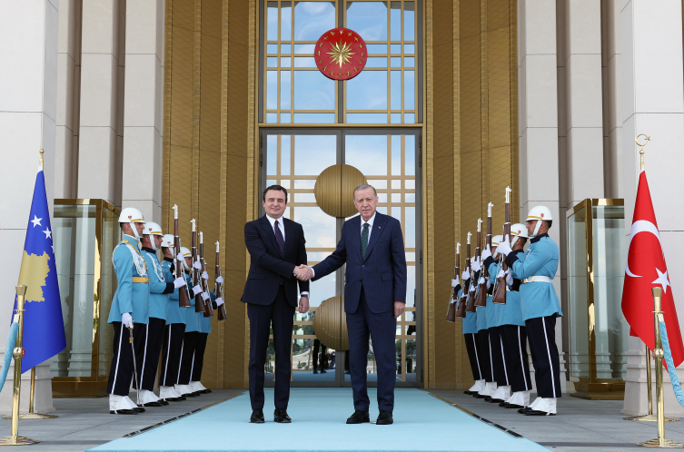 Cumhurbaşkanı Erdoğan, Albin Kurti'yi kabul etti