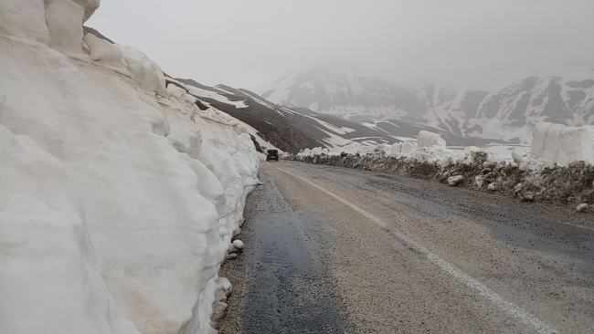 Van Karabet Geçidi'nde kar etkili oluyor