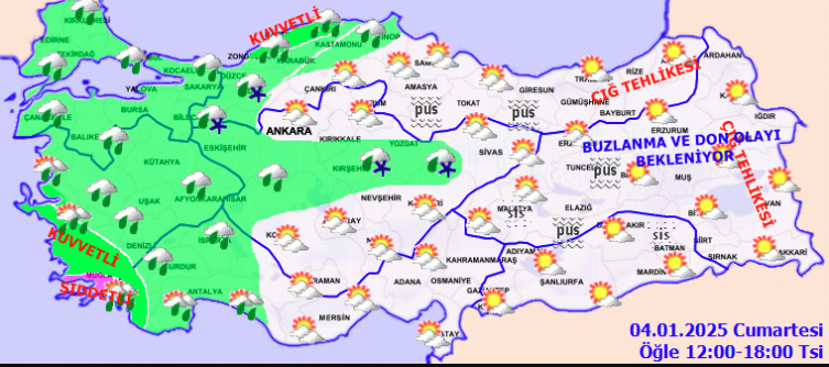 Meteoroloji'den 3 il için 'sarı' ve 'turuncu' kodlu uyarı