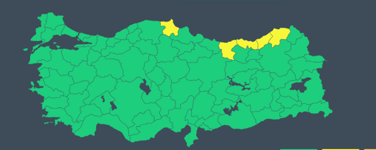 Meteorolojiden 4 il için sarı kodlu uyarı