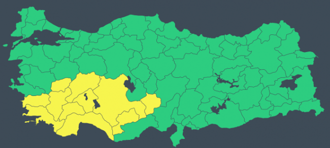 11 il için 'sarı' uyarı: Kuvvetli yağışa dikkat