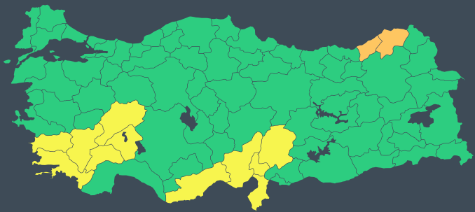 Meteoroloji'den 13 il için kuvvetli yağış uyarısı