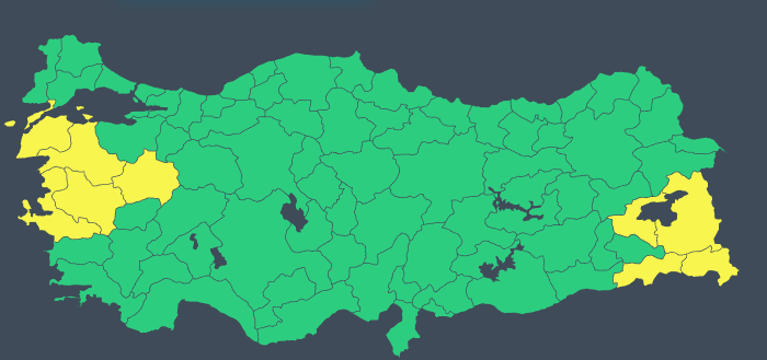 Meteoroloji'den 9 il için 'sarı' kodlu uyarı