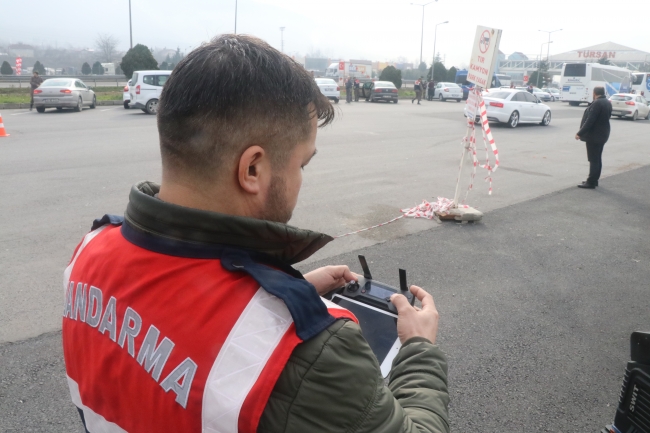 Anadolu Otoyolu'nda drone destekli yol uygulaması