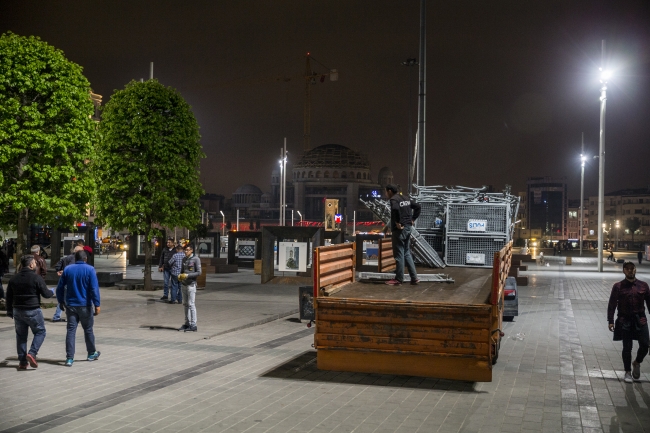 Taksim'de 1 Mayıs öncesi güvenlik önlemleri alınıyor