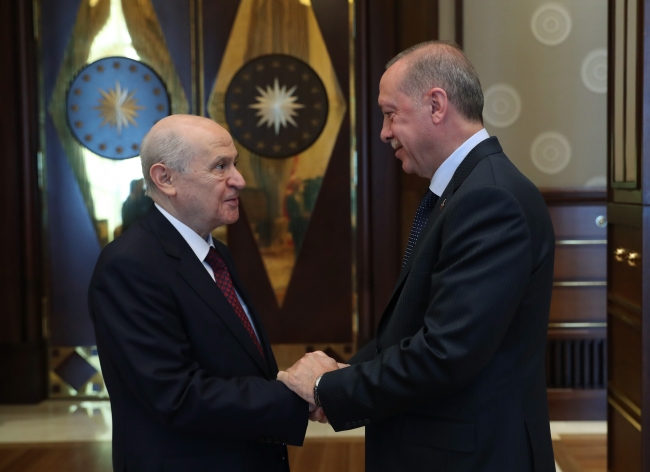 Cumhurbaşkanı Erdoğan Bahçeli'yi kabul etti