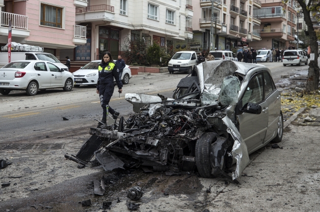 Ankara'da freni boşalan kamyon 9 araca çarptı