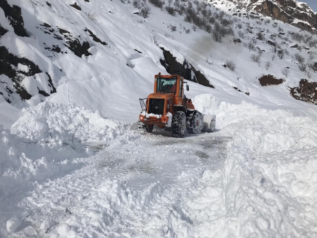 Hakkari'de birçok bölgeye düşen çığ temizlendi