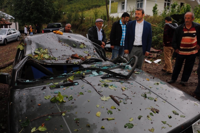 Ordu'da şiddetli rüzgar evlerin çatılarını uçurdu