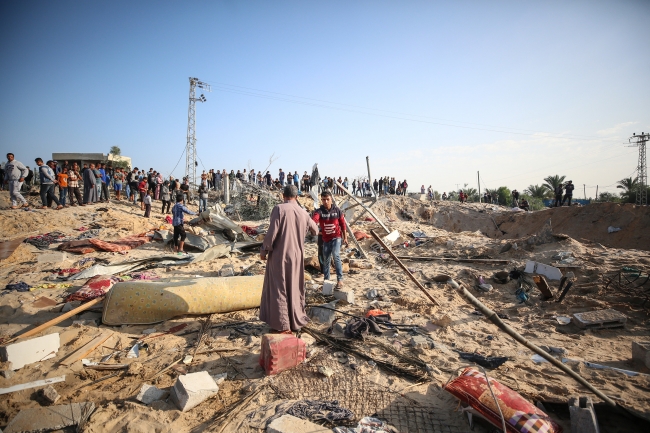 İsrail'in düzenlediği hava saldırılarda 34 kişi hayatını kaybetti: Fotoğraf: AA