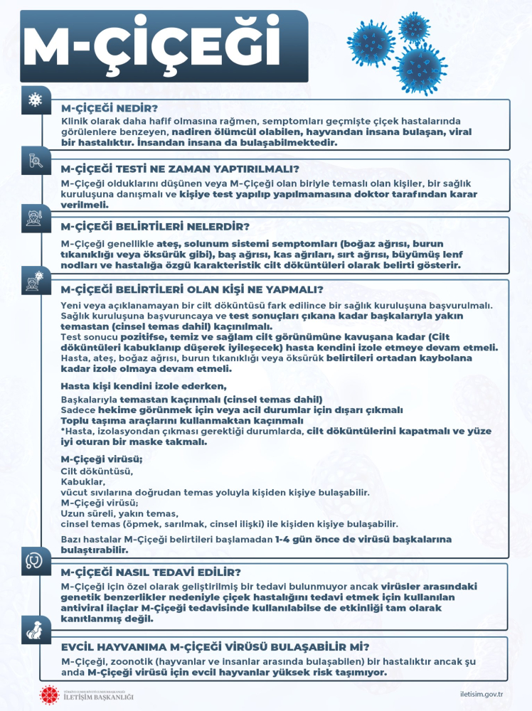 İletişim Başkanlığı'ndan "M çiçeği" bilgilendirmesi