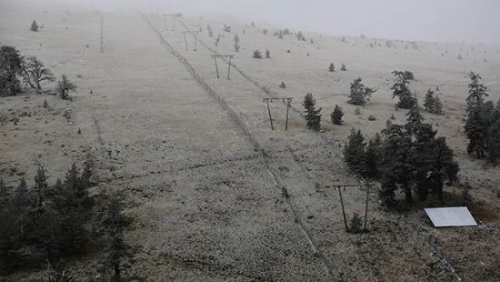 Türkiye'de şehir merkezine ilk kar Erzurum'da yağdı