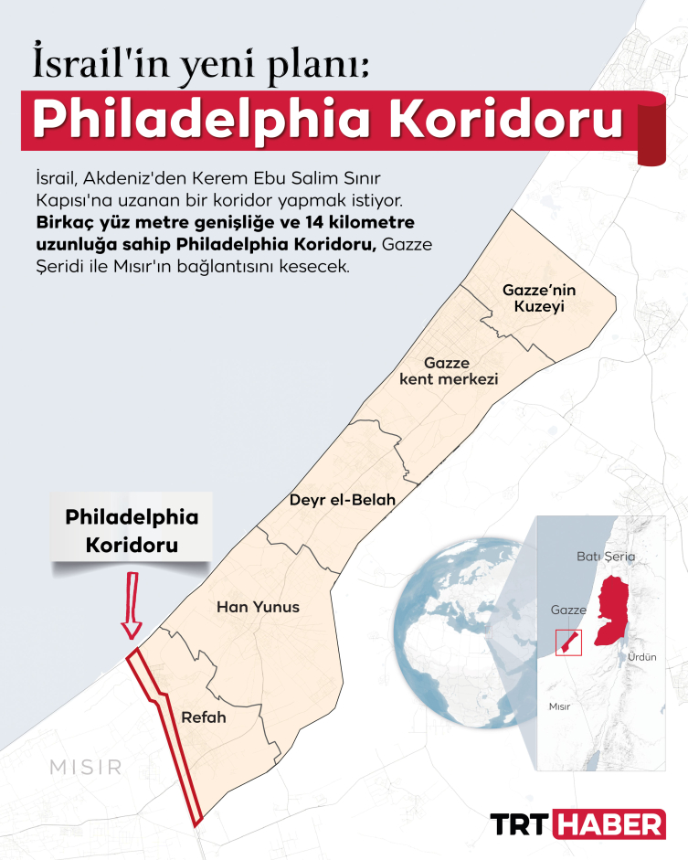 İddia: İsrail, Mısır sınırındaki Philadelphia Koridoru'nda kontrolü ele geçirdi