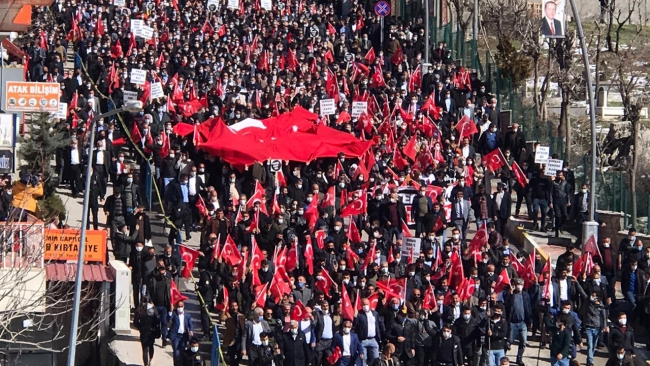 Şırnak'ta teröre tepki yürüyüşü