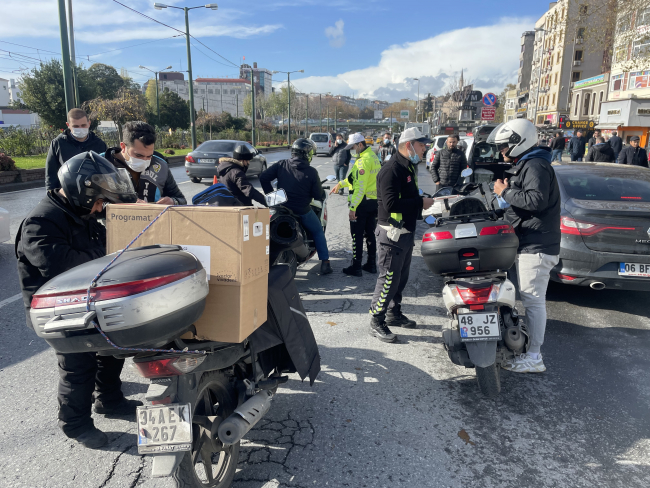 İstanbul'da iki tekere fırtına denetimi