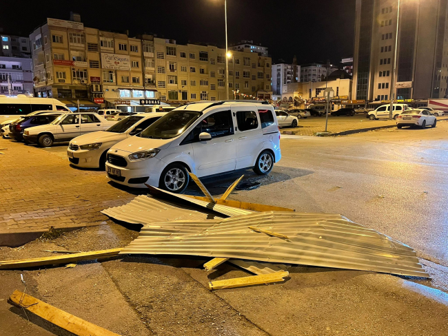 Kayseri'de şiddetli rüzgar: Ağaçlar devrildi