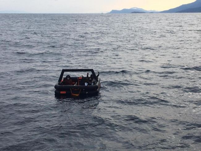 Muğla'da 5 düzensiz göçmen kurtarıldı