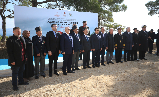 Çanakkale'de şehit olan Azerbaycanlı askerler için yapılacak anıtın temeli atıldı