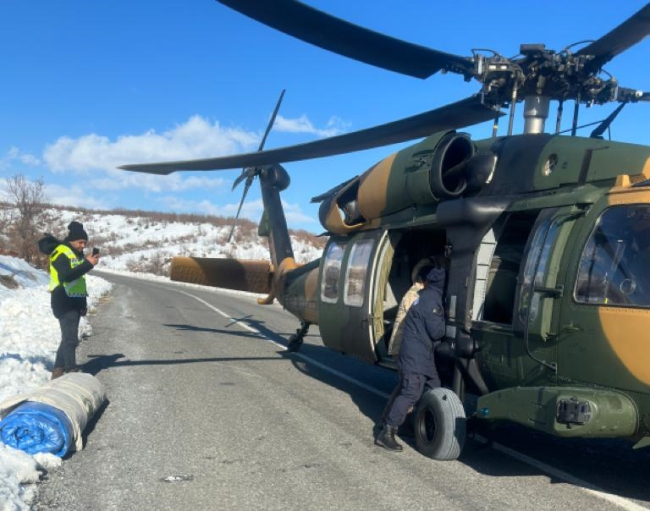 "Demir kanatlar", Malatya kırsalına 84 ton yardım malzemesi taşıdı