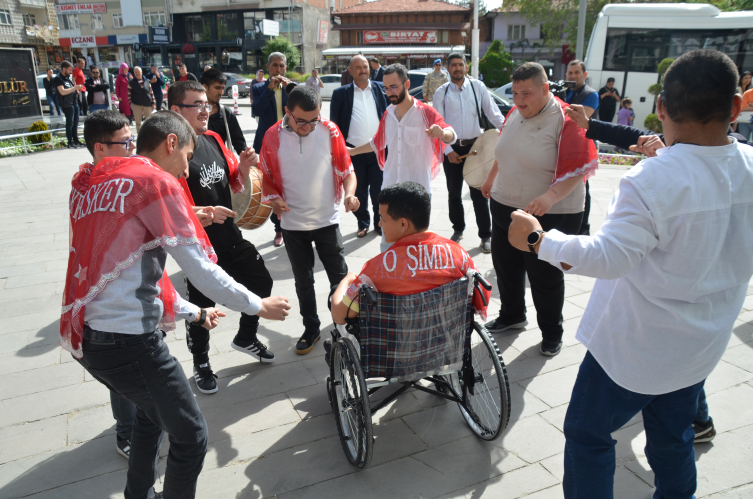 Kahramankazan'da engelliler için temsili asker uğurlama töreni yapıldı