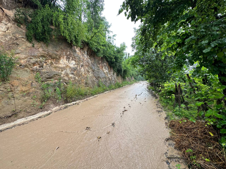 Ordu'nun iki ilçesinde su baskını ve heyelan meydana geldi