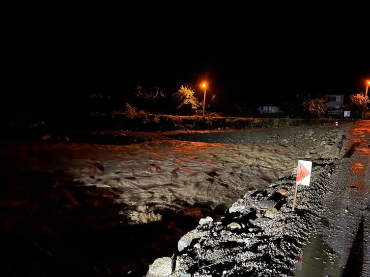 Düzce'deki sağanak dereleri taşırdı