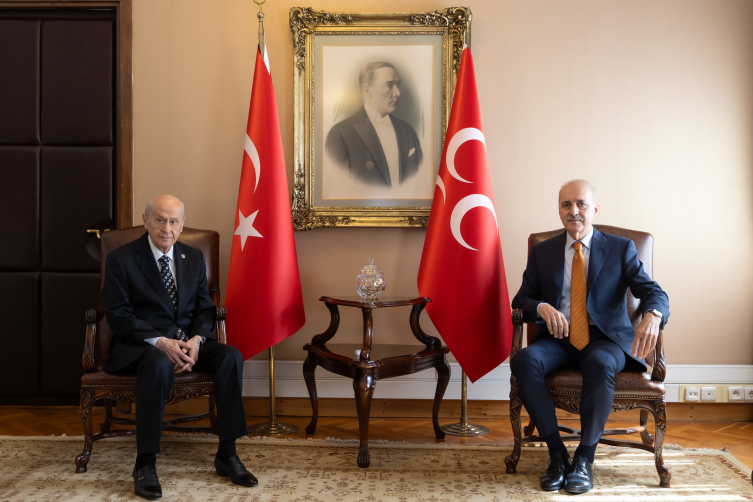 TBMM Başkanı Kurtulmuş, MHP Genel Başkanı Bahçeli'yi ziyaret etti