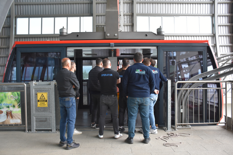 Trabzon'da teleferikte kurtarma tatbikatı yapıldı