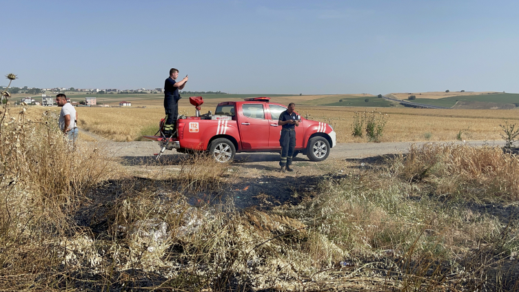 Tekirdağ'da 20 dekar buğday ekili alan yandı