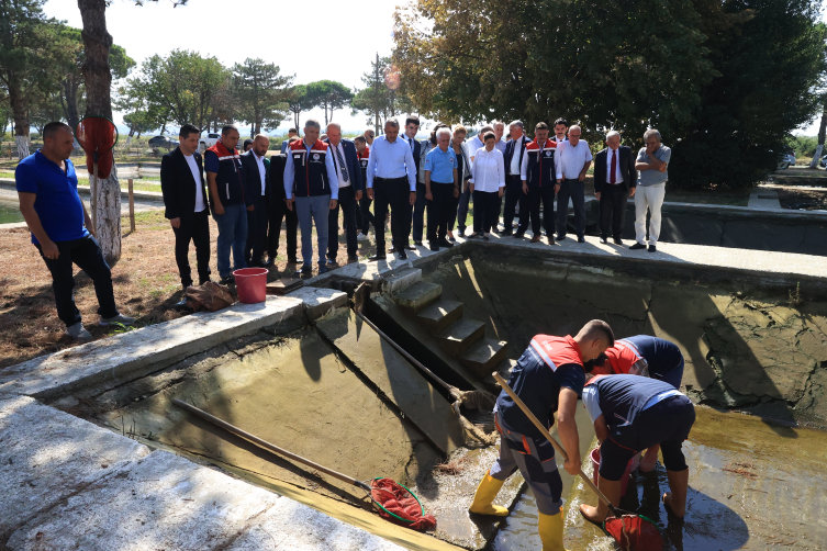 Edirne'de üretilen 10 milyon yavru sazan balığı baraj ve göletlere bırakıldı