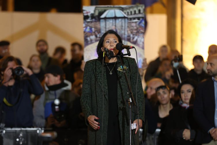 Gürcistan'da seçim protestosu