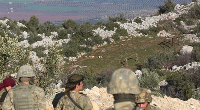 Afrin'de teröristlerin eğitim alanı ele geçirildi