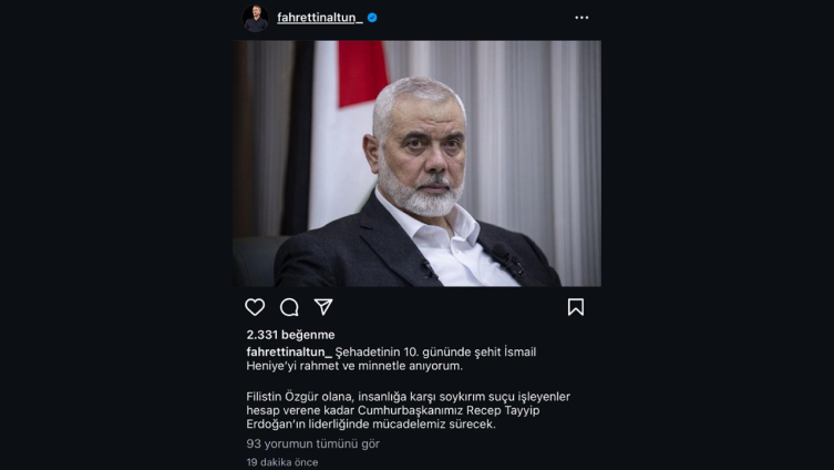 İletişim Başkanı Altun'dan Instagram'da anlamlı paylaşım