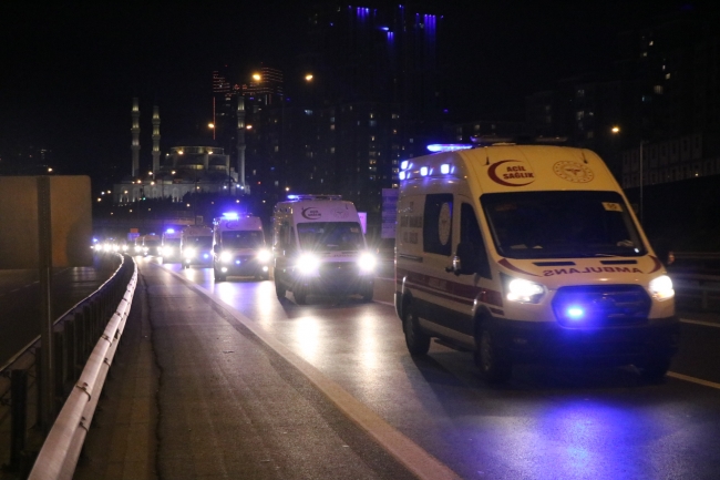 Ankara'dan İstanbul'a 61 ambulans