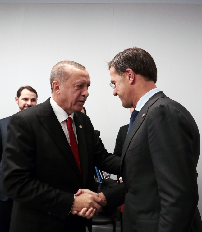 Cumhurbaşkanı Erdoğan Hollanda Başbakanı Rutte ile görüştü