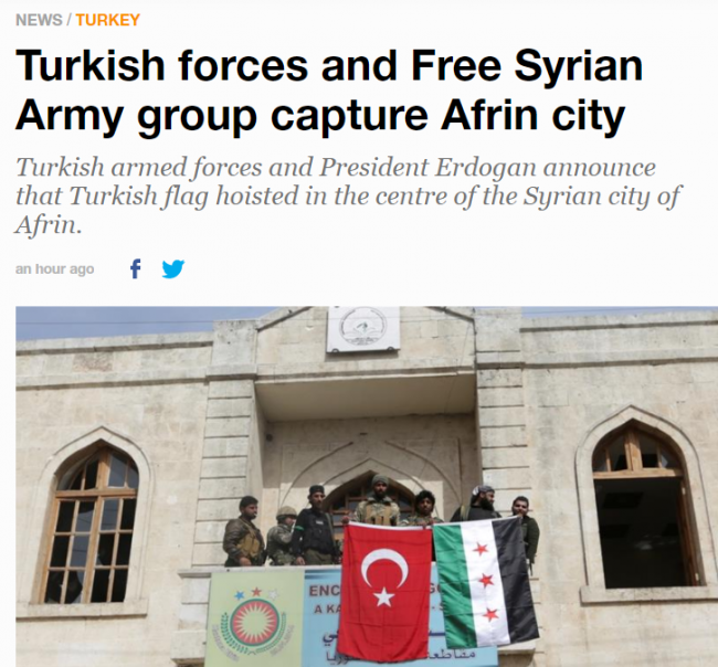 Dünya basınının gözü Afrin zaferinde