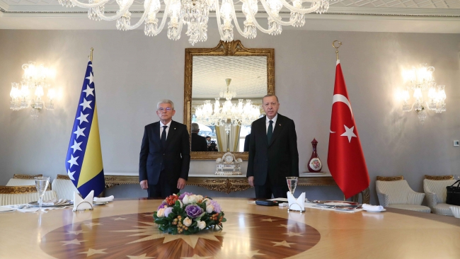 Bosna Hersek Devlet Başkanlığı Konseyi Başkanı Şefik Caferoviç ve Cumhurbaşkanı Recep Tayyip Erdoğan. Fotoğraf: AA 