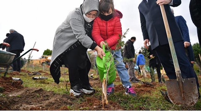 Sancaktepe'de 300 fidan toprakla buluştu