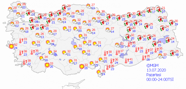 Karadeniz kıyı kesimi için şiddetli yağış uyarısı