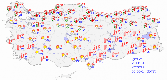 Kuzey kesimlerde sağanak bekleniyor