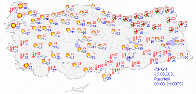 Doğu Karadeniz'de kuvvetli yağış devam edecek