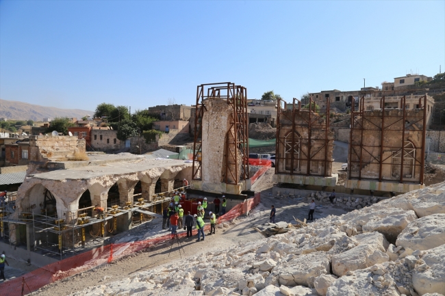 Hasankeyf'teki son eserin taşınmasına başlandı