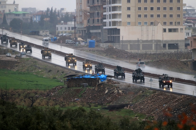 Takviye amaçlı gönderilen zırhlı araçlar Hatay'da