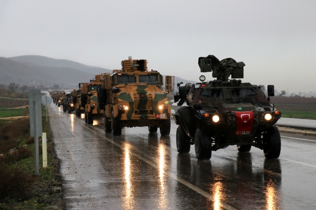 Takviye amaçlı gönderilen zırhlı araçlar Hatay'da